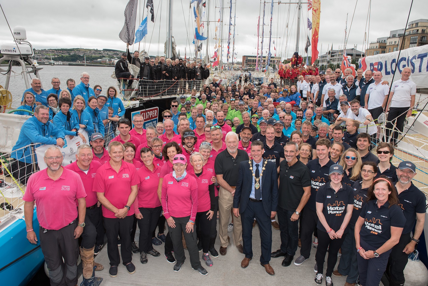 All Clipper Race crew pictured dockside in Derry 