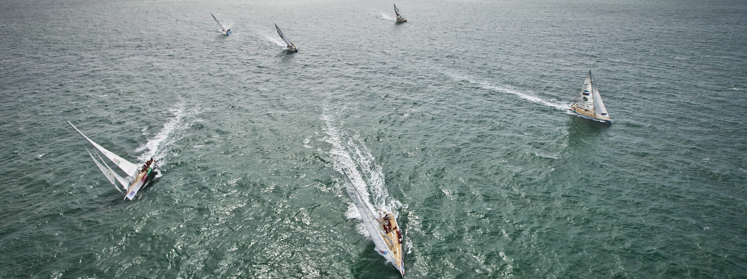 The Clipper Race yachts