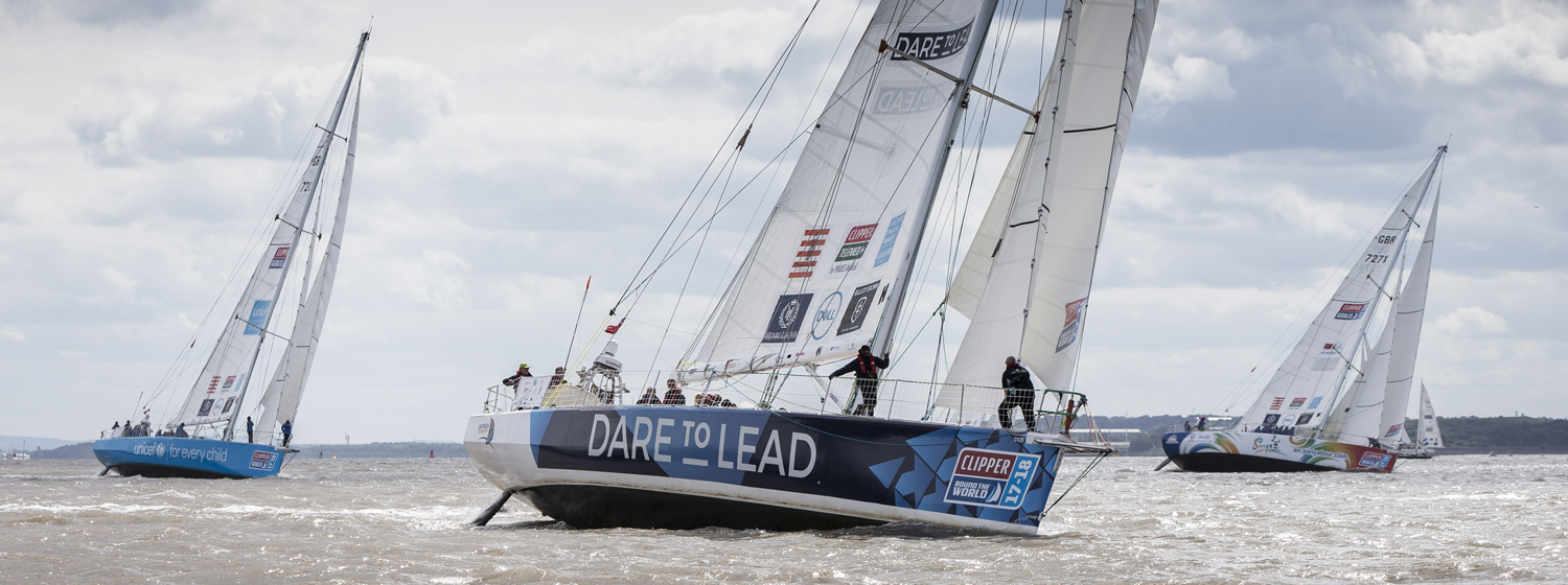 Clipper 2017-18 Race start on the River Mersey