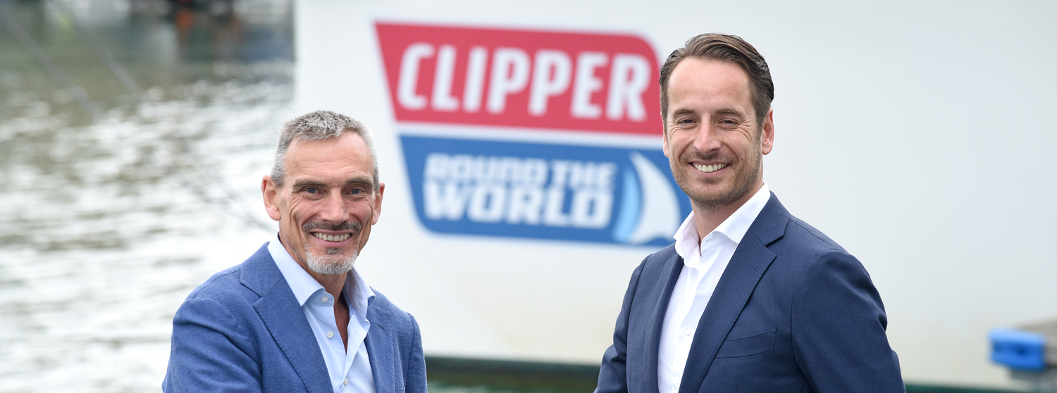 Clipper Round the World Yacht Race CEO, William Ward and ATPI Global Commercial Head of Sports, Michiel Aulbers