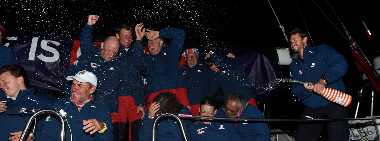 GREAT Britain crew celebrate arriving in Sydney