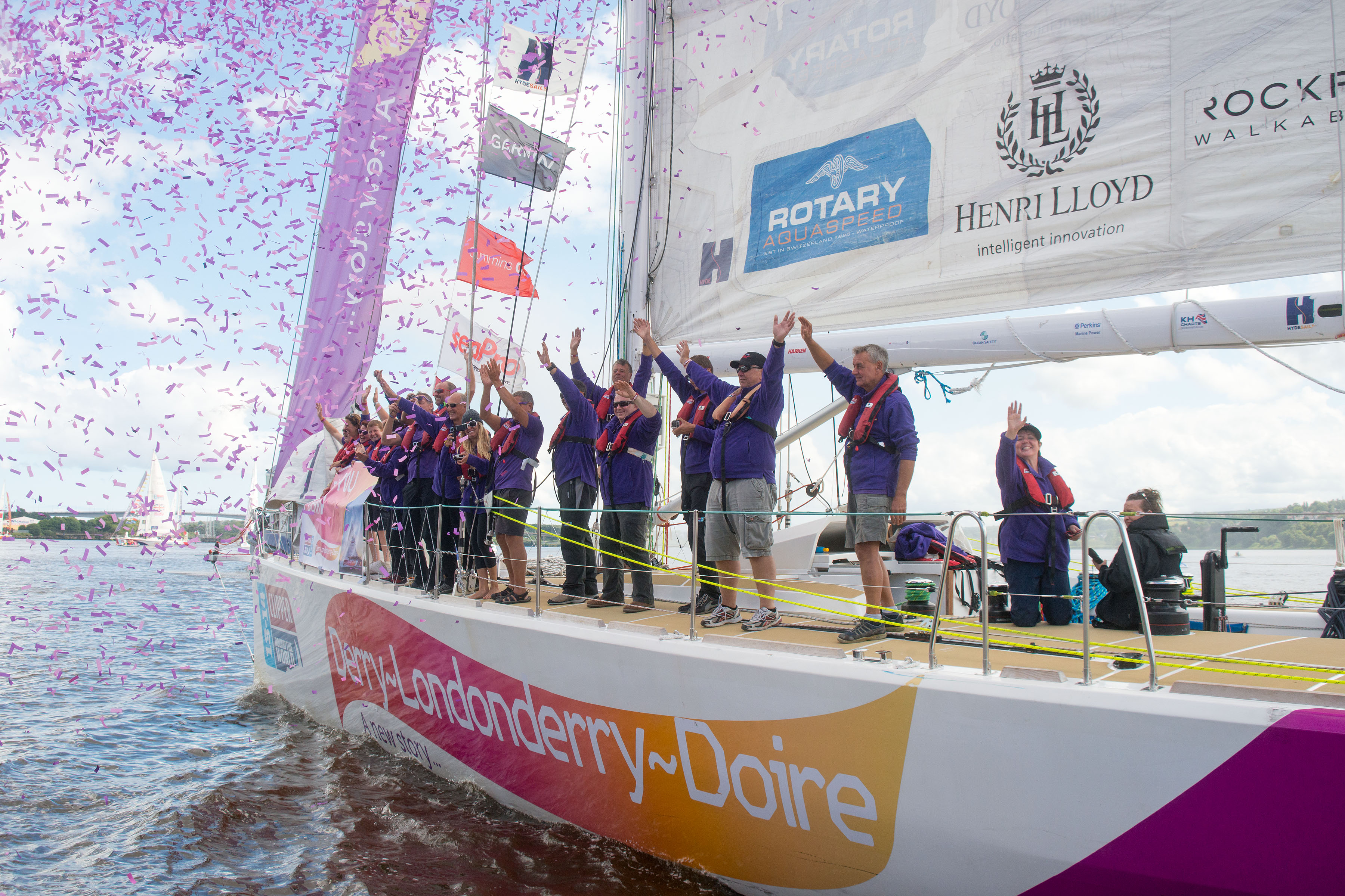 The Derry Londonderry yacht competing in the last Clipper Race. 