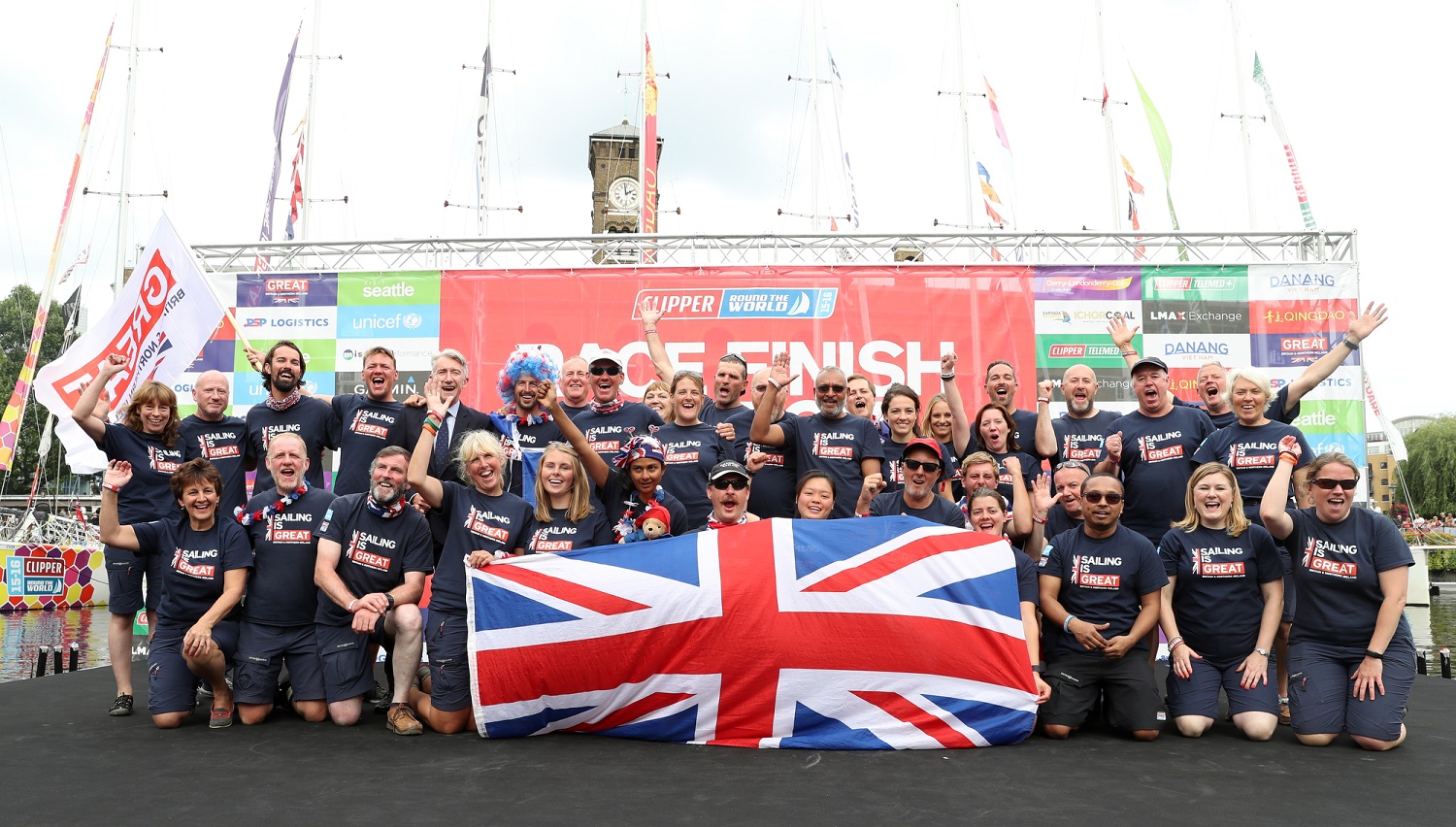 The GREAT Britain team pictured at Race Finish