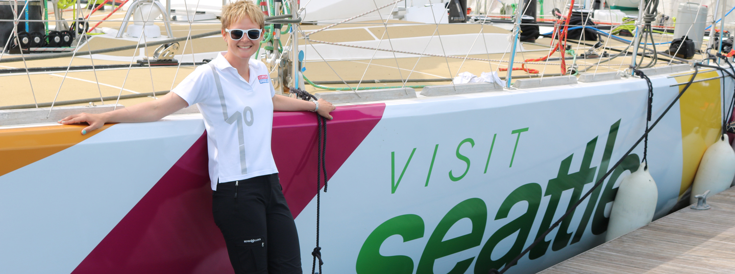 Skipper Nikki Henderson and the Visit Seattle yacht