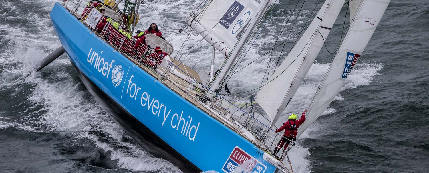 Clipper70, Unicef, holds first place today