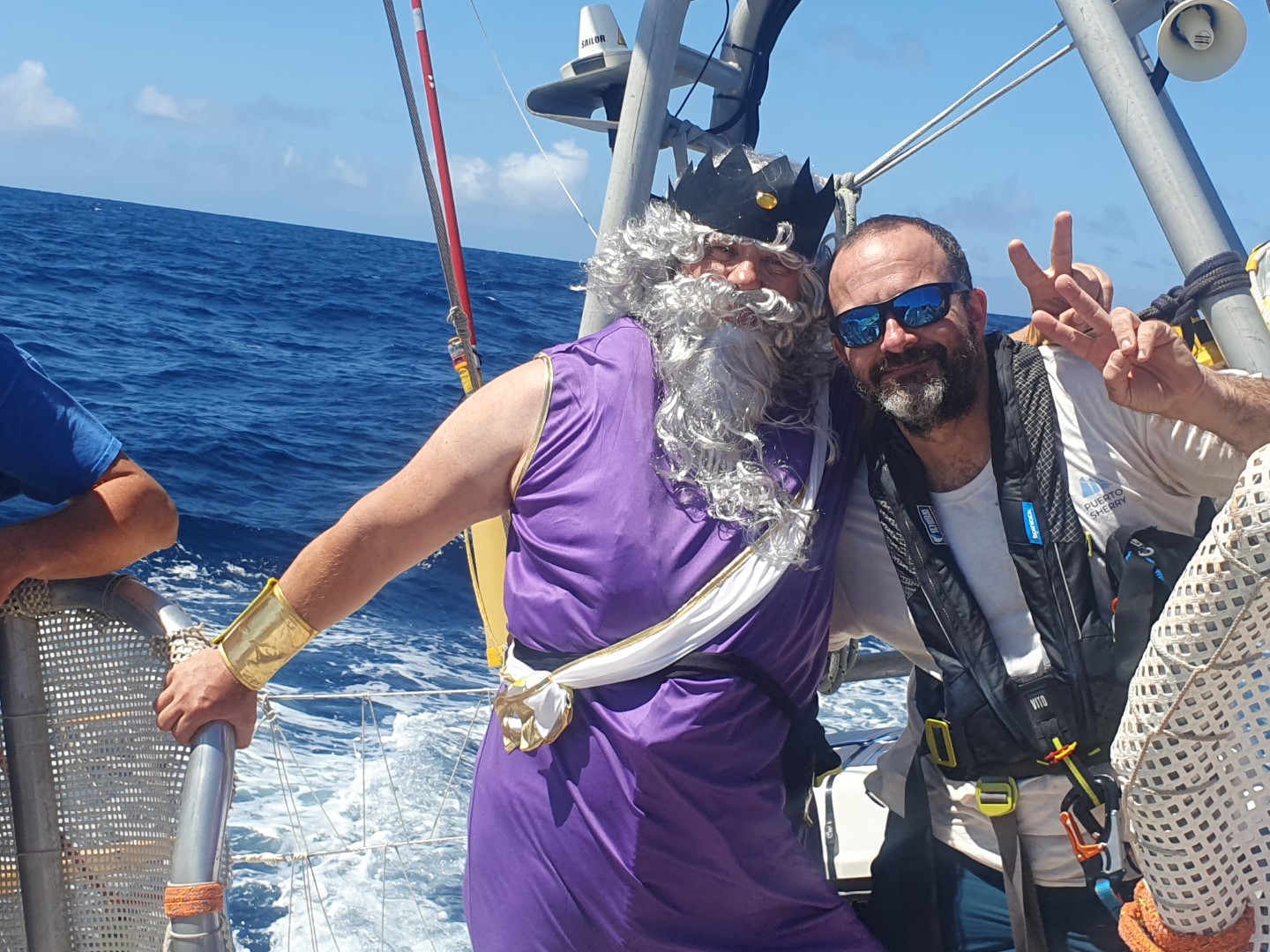 King Neptune visits Race Crew 