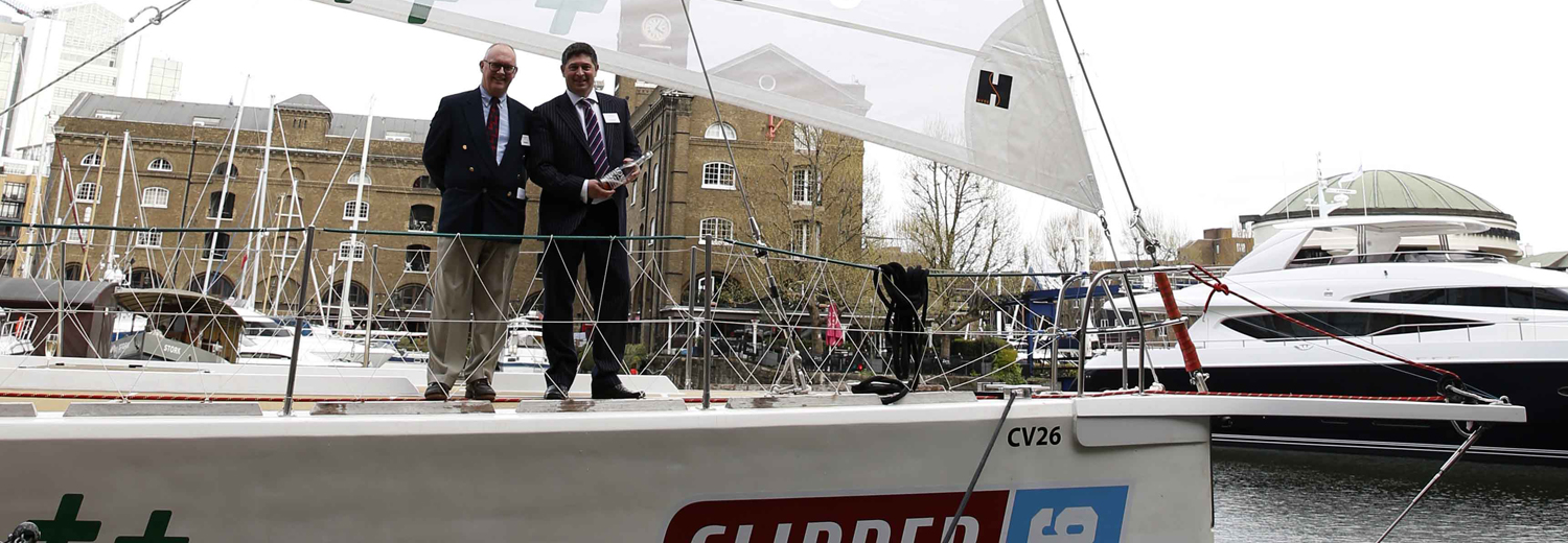 ClipperTelemed+™ yacht launched in London's St Katharine Docks 
