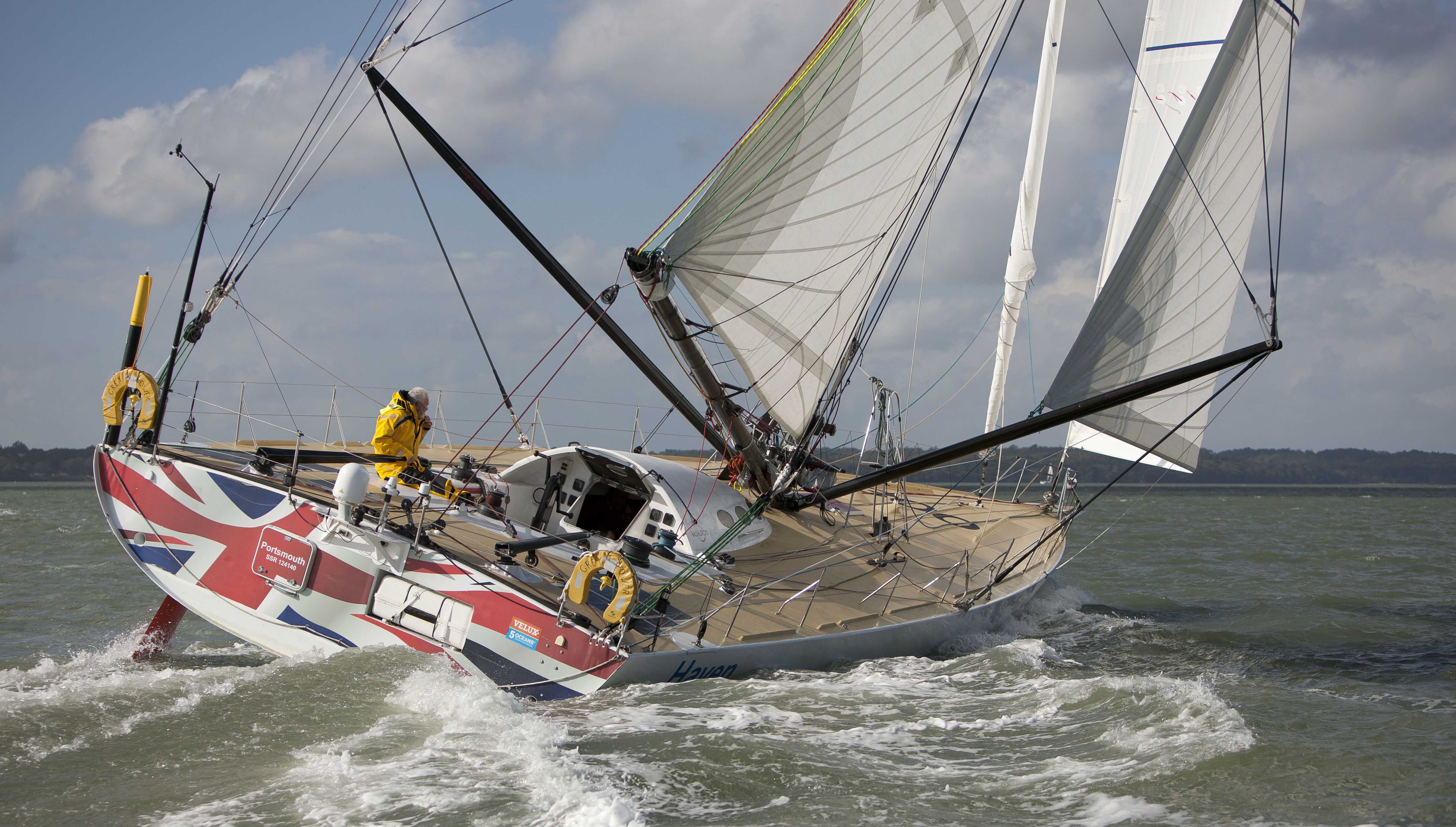 Sir Robin Knox-Johnston speeds up as he enters Bay of Biscay