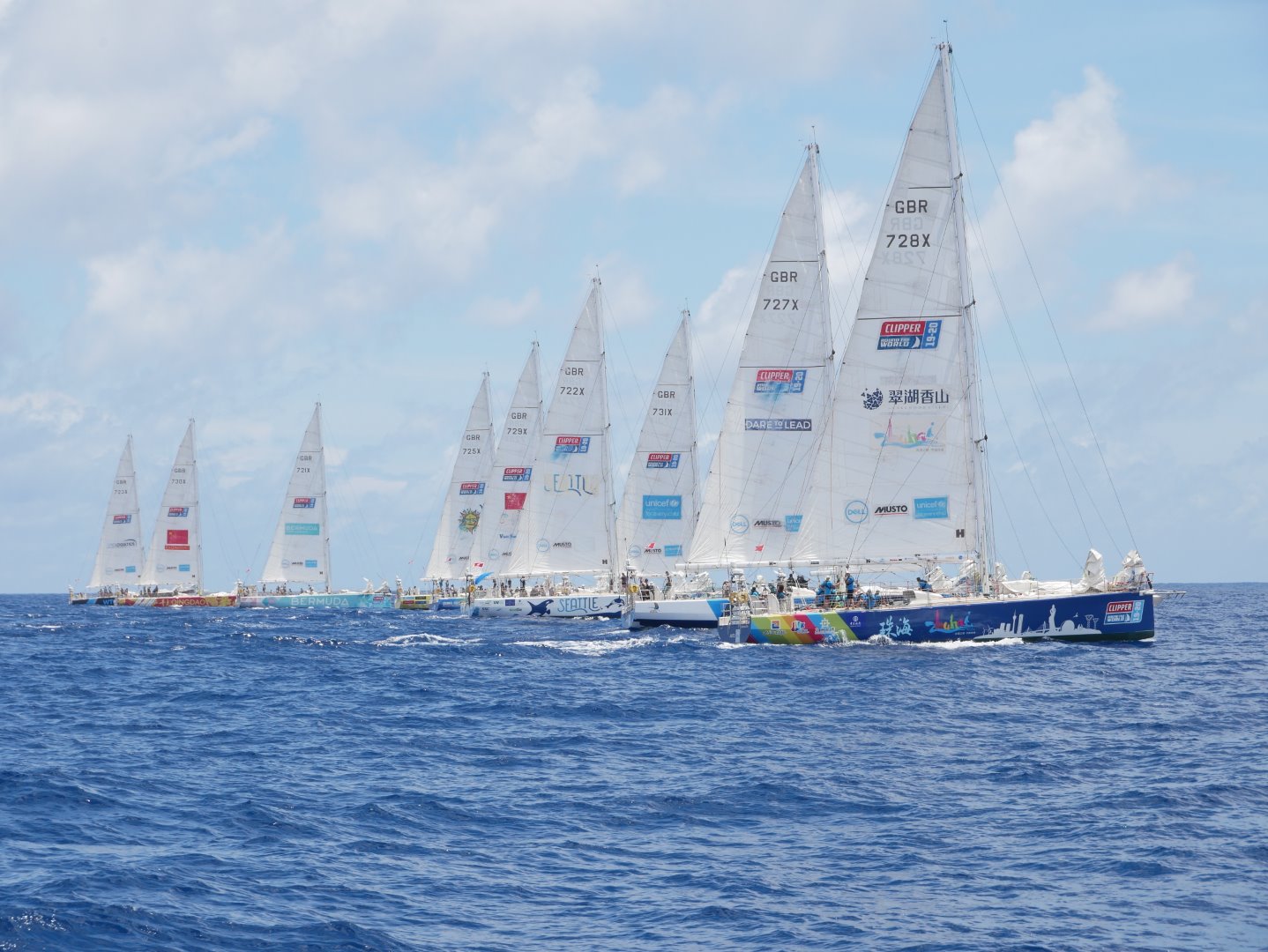 Clipper 70s start to line up for Race 12: Go To Bermuda