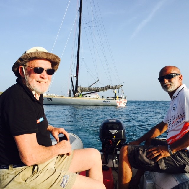 Sir Robin Knox-Johnston pictured with Commander Dilip Donde 