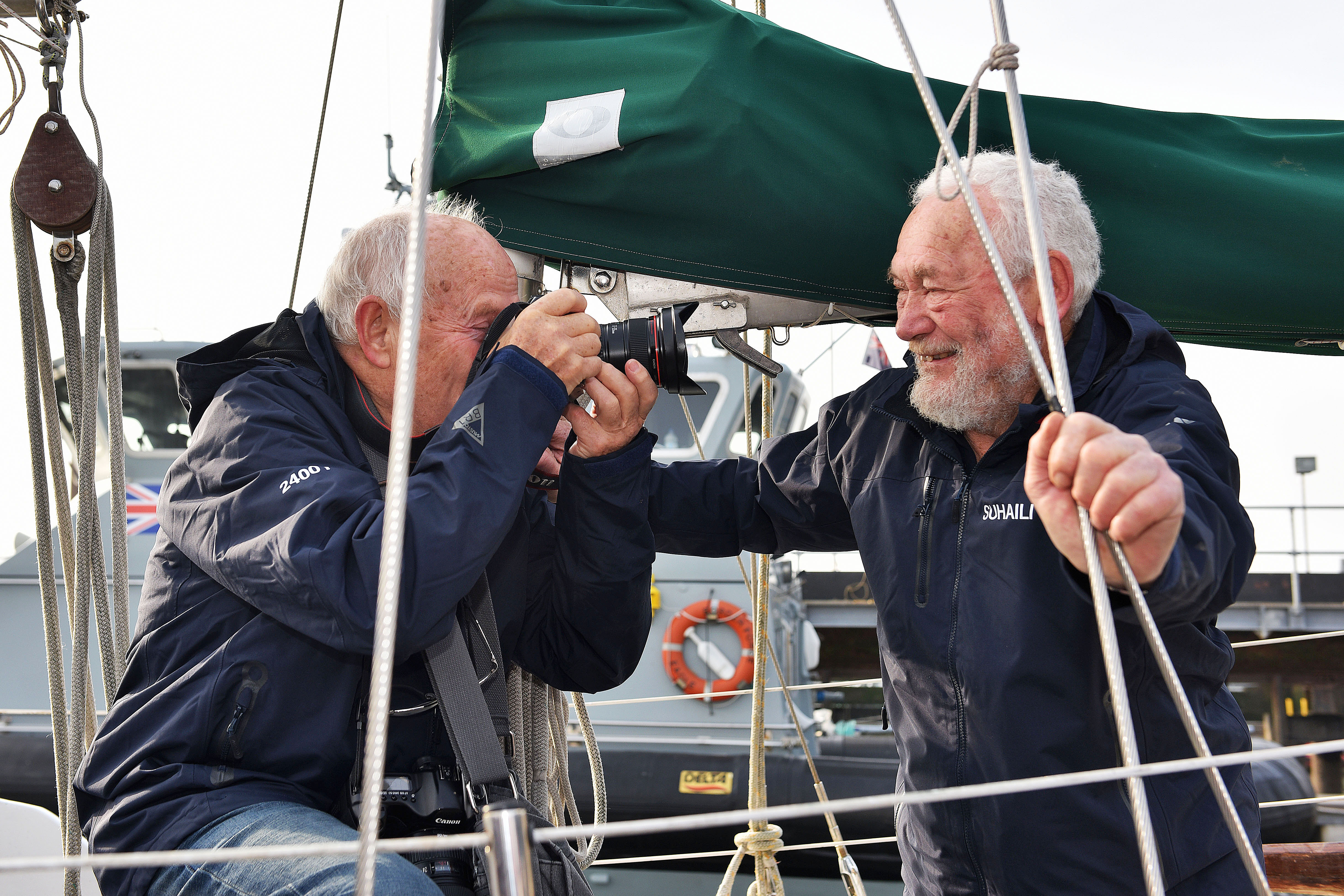 Photographer Bill Rowntree is in Falmouth after capturing Sir Robin's return 50 years ago