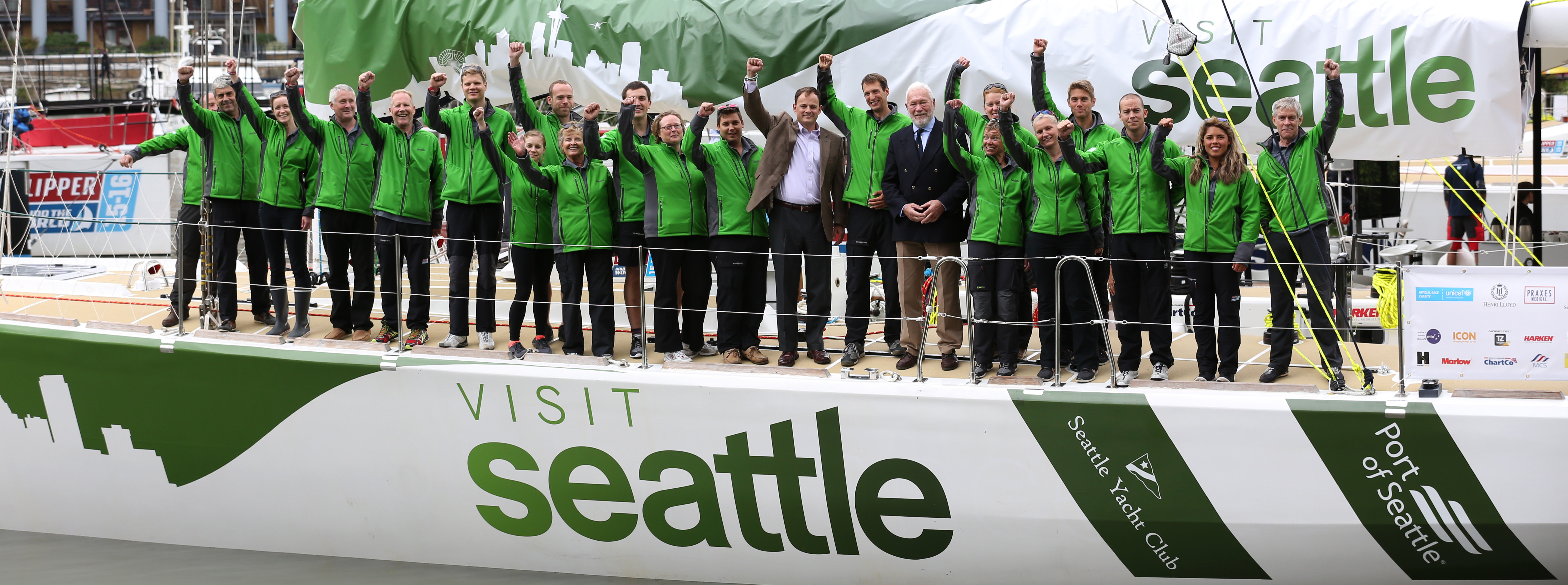 ​The Visit Seattle yacht has officially been named ahead of its ocean-racing debut in the Clipper 2015-16 Race.