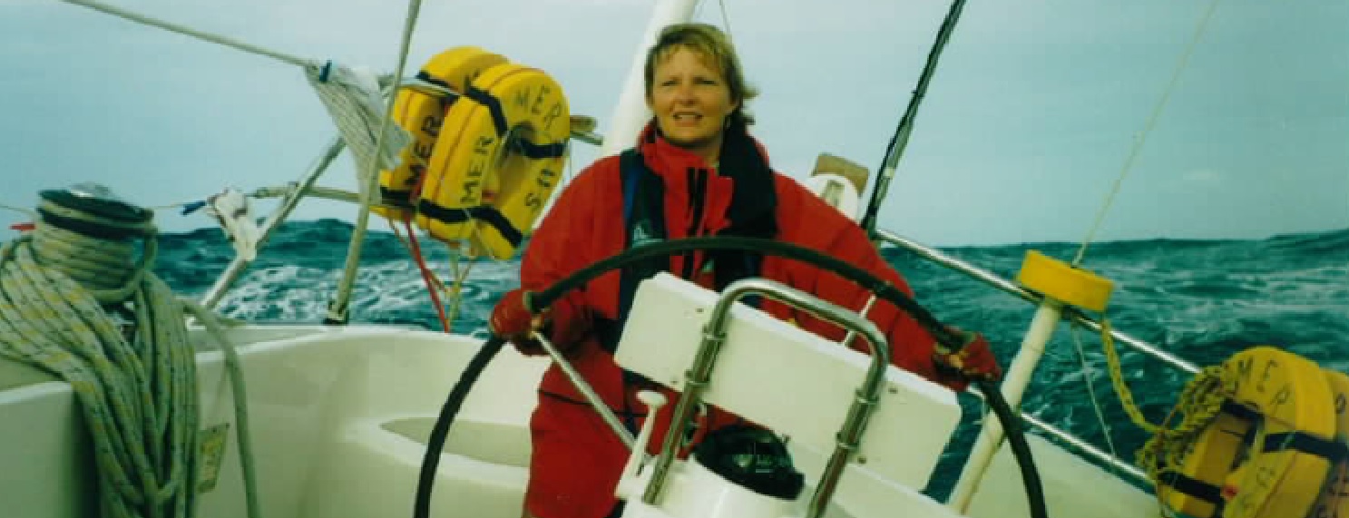 Wendy at the helm in Cyclone