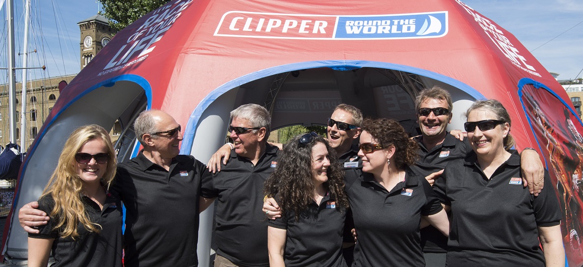 Clipper Race alumni crew arrive in London 