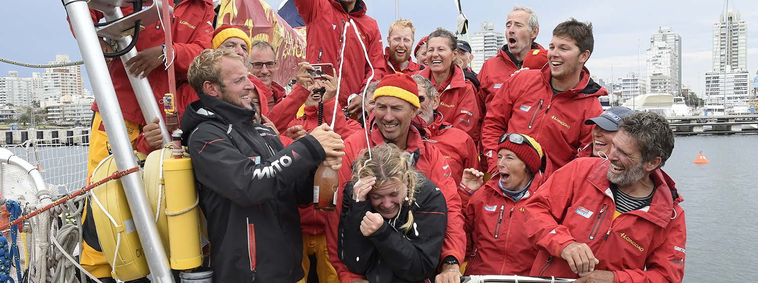 Qingdao team celebrates first win of Clipper 2019-20 Race