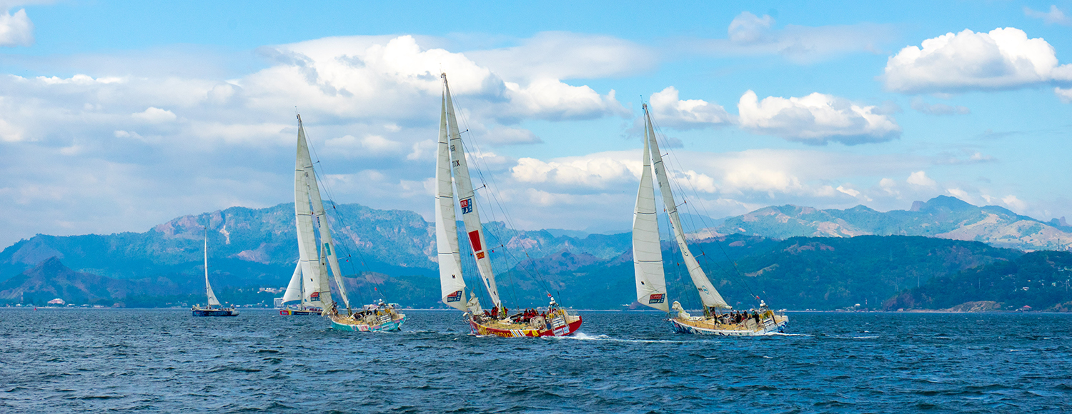 Clipper Race fleet sailing in Subic Bay
