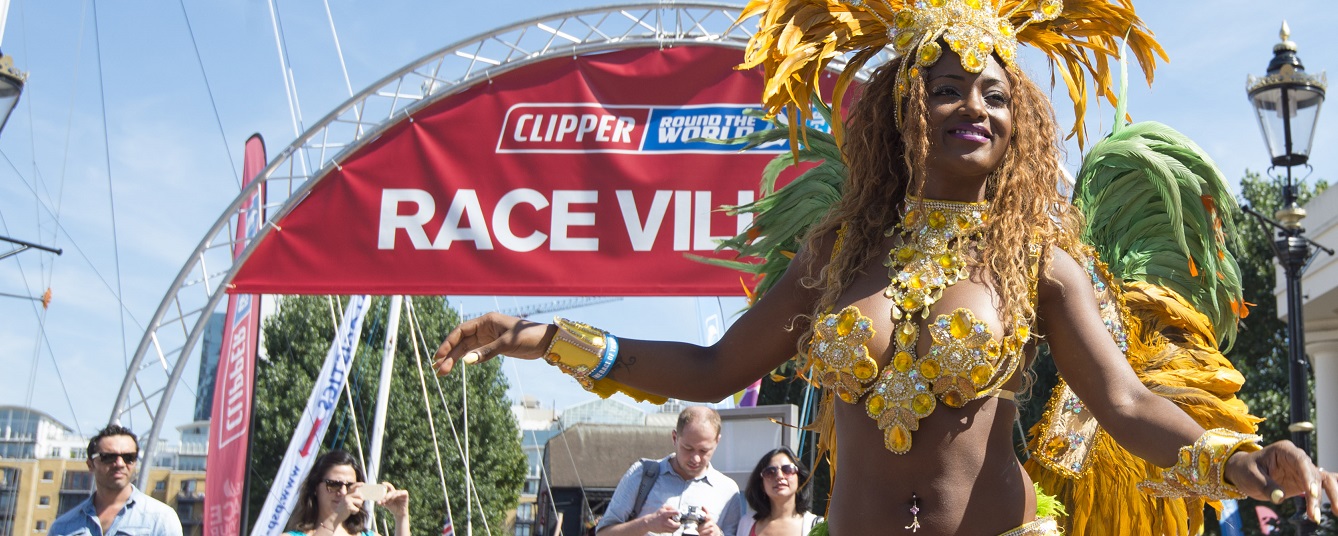 Brazilian dancers at opening of Clipper Race Village