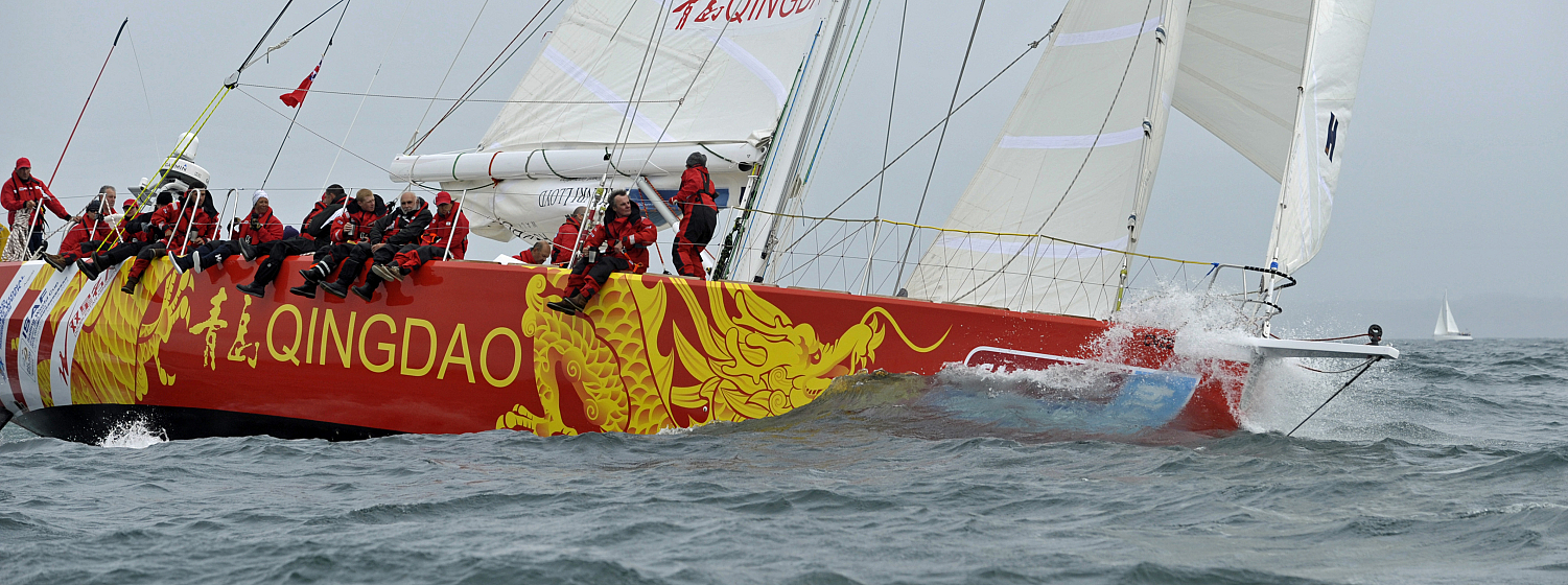 The Qingdao yacht in action during the 2013-14 race. 