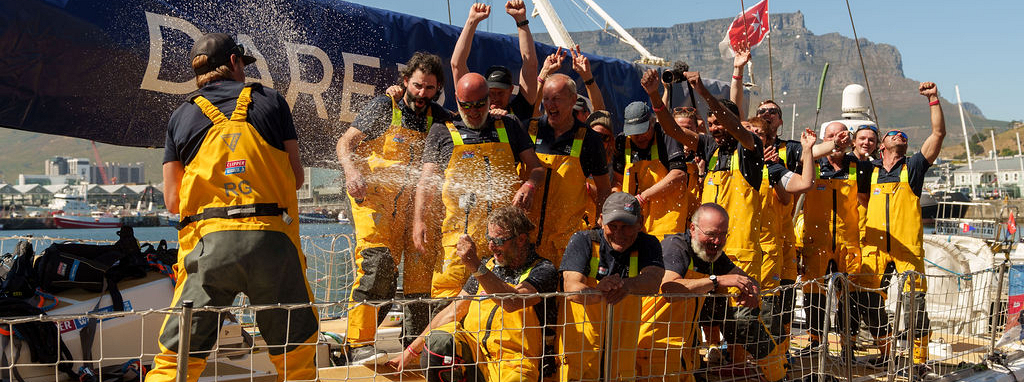 Champagne spray for Dare To Lead 
