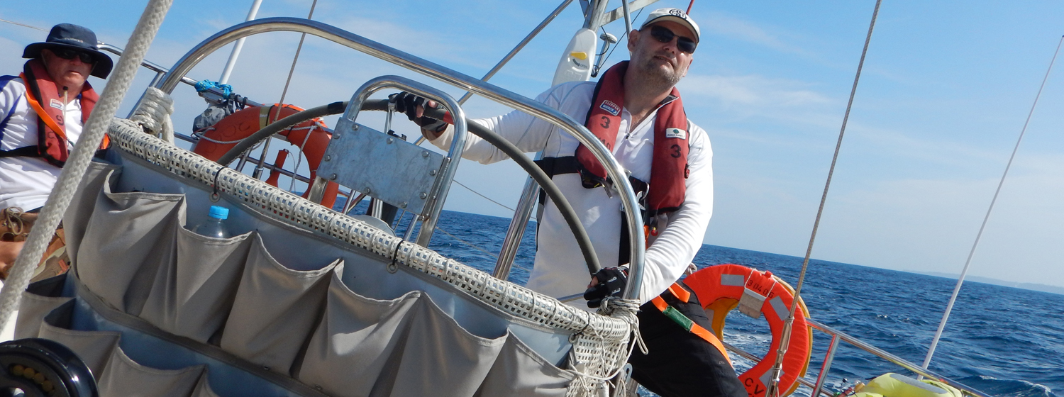 Crew member Daniel Clifton on board during his Level 3 training in Sydney