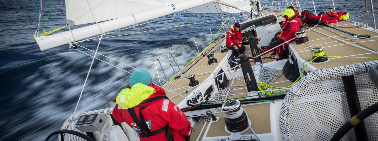 Crew sail across the Southern Ocean in Leg 3 of the Clipper 2013-14 Race