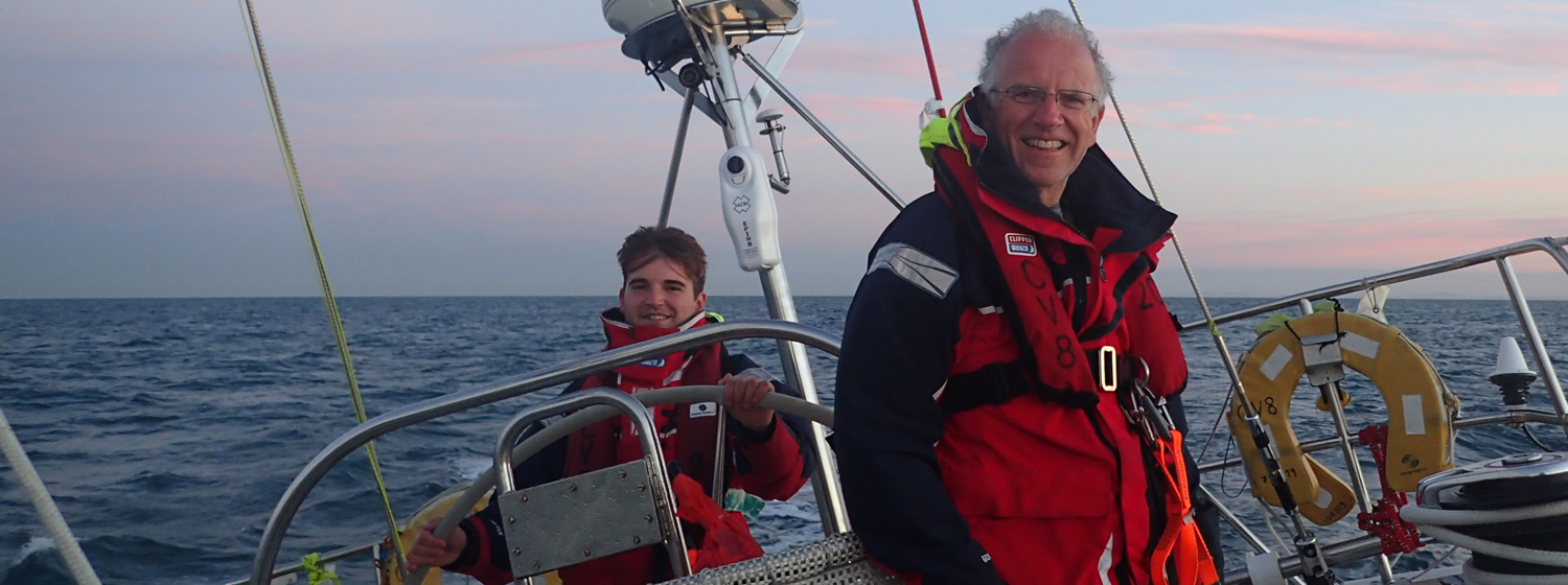 Richard and Mike pictured on board together during training 