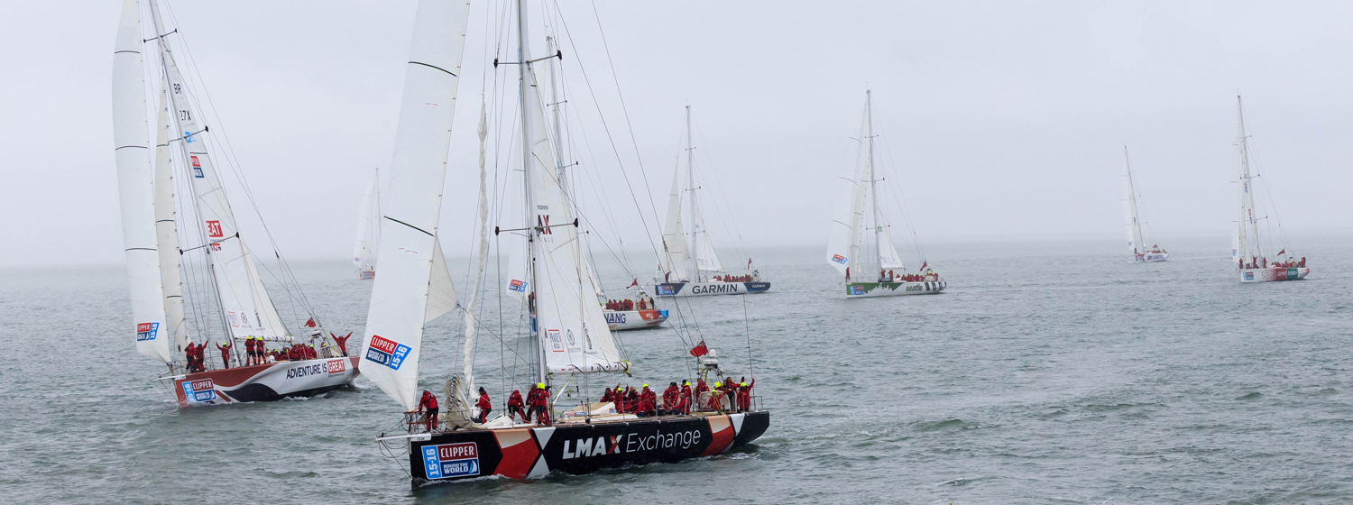 Clipper 2015-16 Round the World Yacht Race starts off English coast 