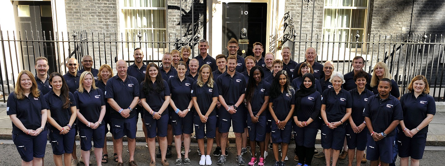 The GREAT Britain team pictured outside Downing Street 