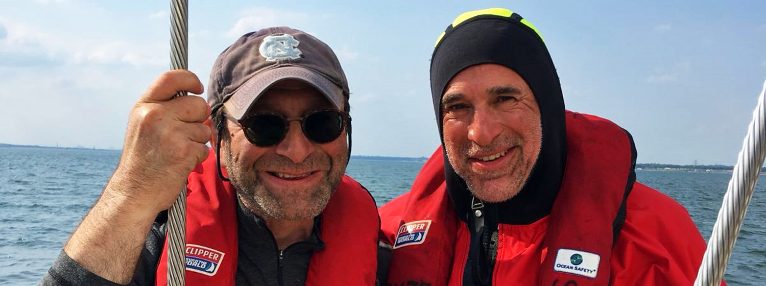 Michael Richman and David Laufer during their Level 1 Clipper Race Training